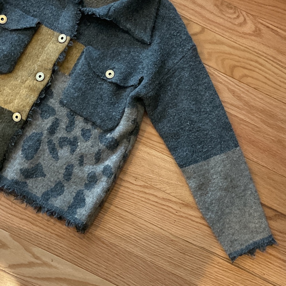 Mystree Leopard Patchwork Stylish Women's Gray Ol… - image 5